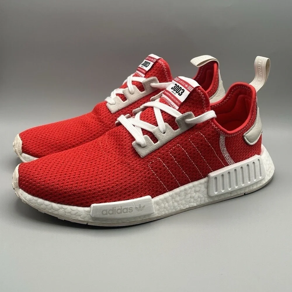 2019 Adidas NMD R1 3003 Red White Running Shoes - Mens Size 11.5 USED